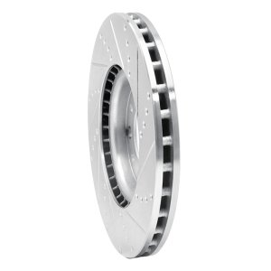 Chrysler 200 Brake Rotor (1) - Front Left - R1 Concepts - Drilled & Slotted - Silver - `13-`23